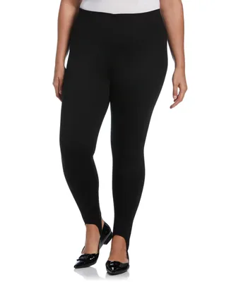 Ella Rafaella Plus Ponte Knit Pull-On Stirrup Leggings