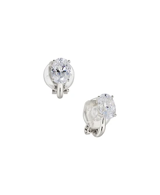 Eliot Danori Rhodium Plated Clip Earrings, Created for Macy's