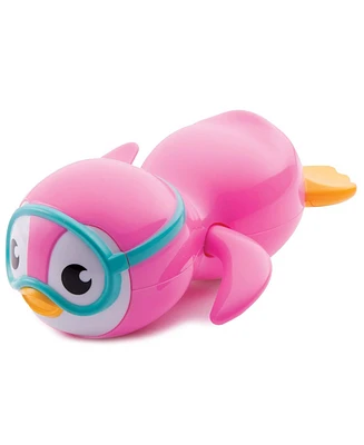 Munchkin Toddler Wind Up Swimming Penguin Baby Bath Toy, Pink