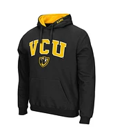 Men's Colosseum Black Vcu Rams Arch and Logo Pullover Hoodie