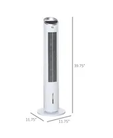 Homcom Portable Air Cooler, Evaporative Ice Cooling Fan Humidifier Unit w/ Rc