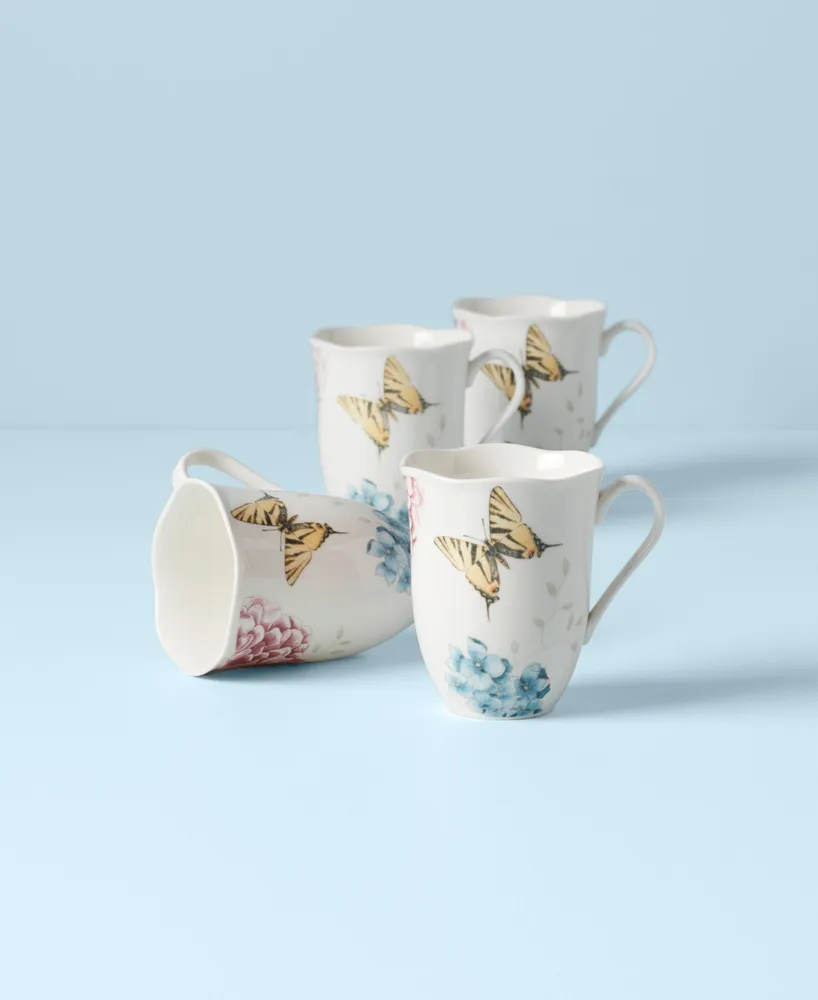 Lenox Butterfly Meadow Hydrangea Collection 4-Pc. Mug Set