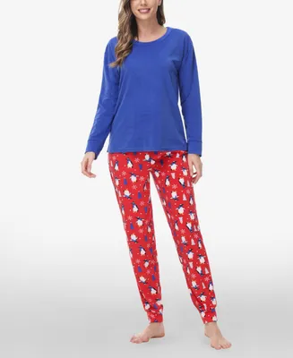 Ink+Ivy Women's Long Sleeve Crew Top with Jogger, Set of 2