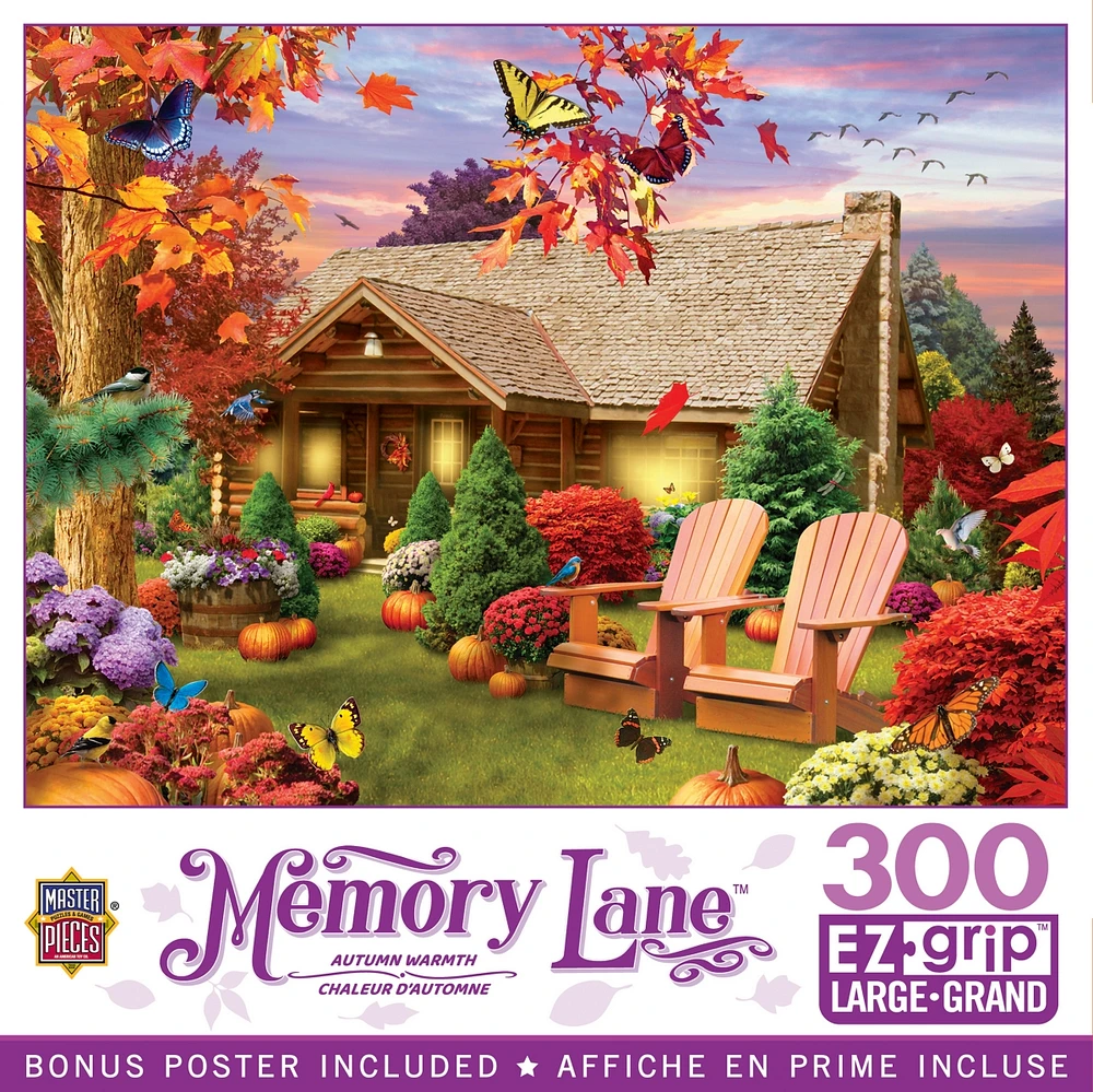Masterpieces Memory Lane Autumn Warmth 300 Piece Ez Grip Jigsaw Puzzle