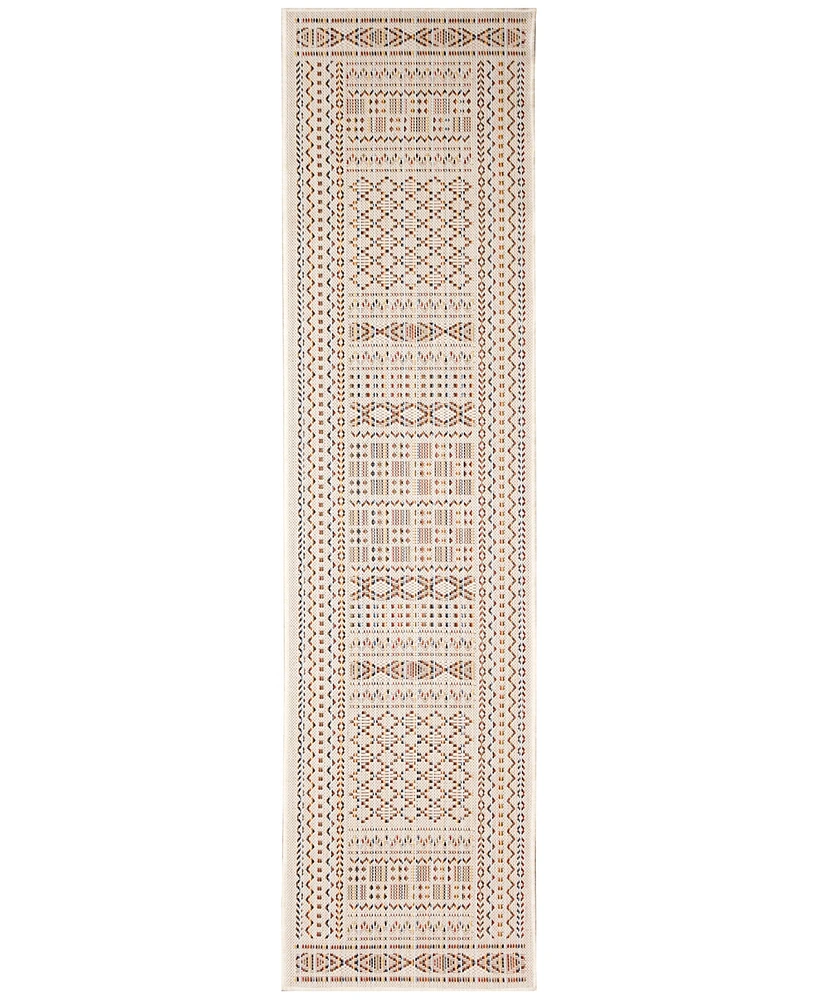 Liora Manne' Panel Stripe 1'11" x 7'6" Runner Outdoor Area Rug