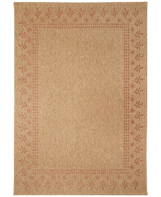 Liora Manne' Sahara Block Print Border 3'3" x 4'11" Outdoor Area Rug