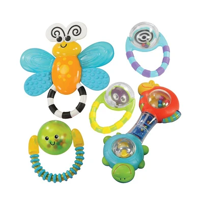 Kaplan Early Learning Grasp Explore Rattle Set - Set of 5