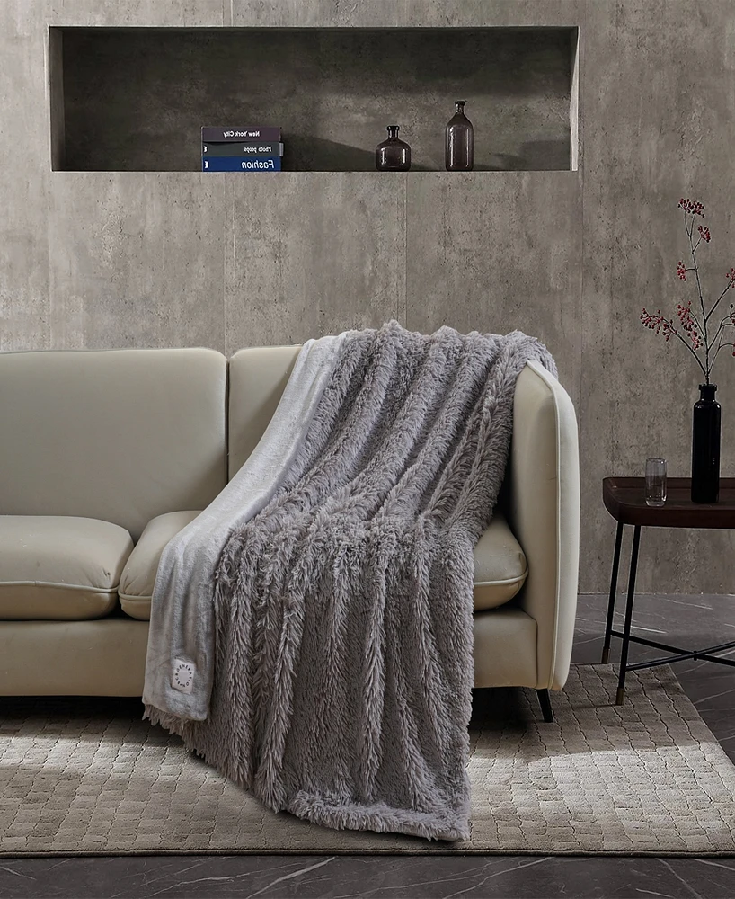 BCBgeneration Shaggy Reversible to Plush Throw, 50" x 70", Exclusively at Macy's