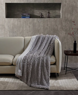 BCBgeneration Shaggy Reversible to Plush Throw, 50" x 70", Exclusively at Macy's
