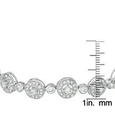 Macy's Fine Silver Plated Cubic Zirconia Circle Link Bracelet