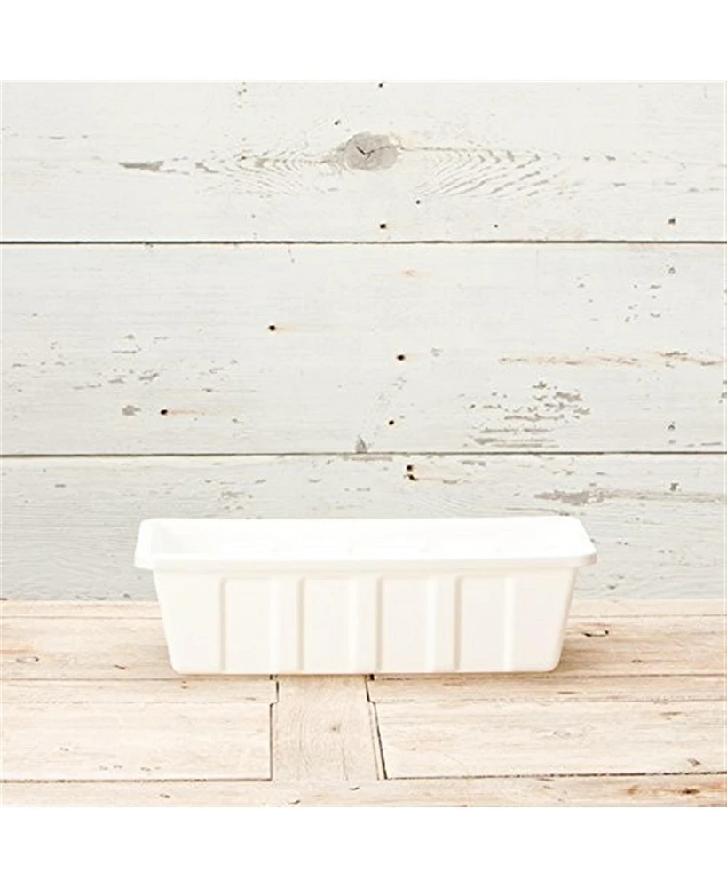 Novelty Mnftg. Polypropylene Flower Box Planter/Liner, White, 18" L