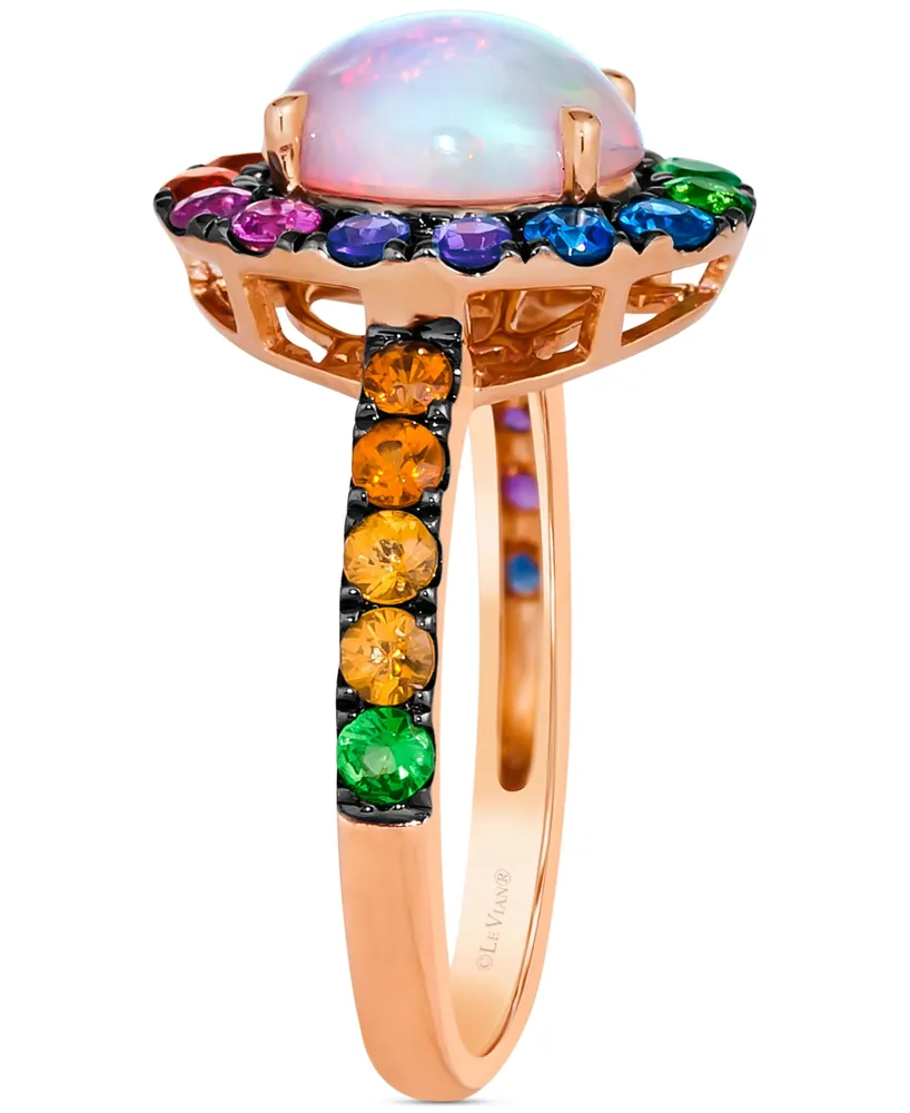 Le Vian Multi-Gemstone Halo Ring (2 ct. t.w.) in 14k Rose Gold