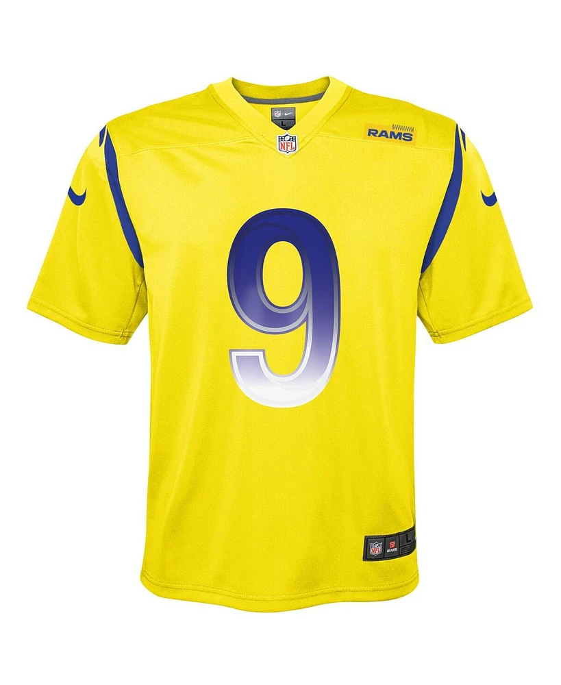 Big Boys Nike Matthew Stafford Gold Los Angeles Rams Inverted Game Jersey