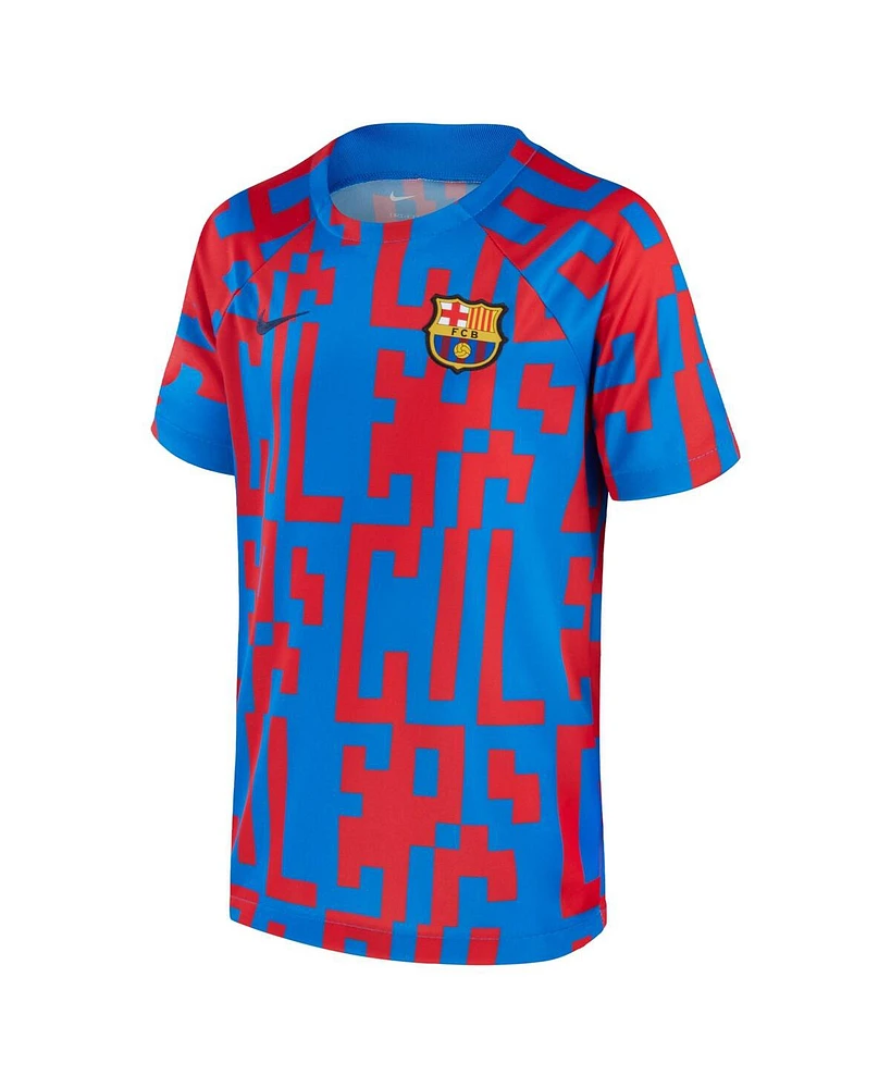 Men's Nike Blue Barcelona 2022/23 Pre-Match Top