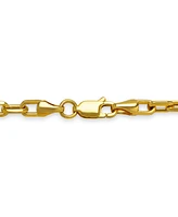 Paperclip Link Chain Bracelet in 14k Gold 9"