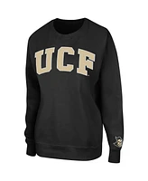 Women's Colosseum Black Ucf Knights Campanile Logo Pullover Sweatshirt