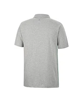 Men's Colosseum Green, Heathered Gray Colorado State Rams Caddie Polo Shirt