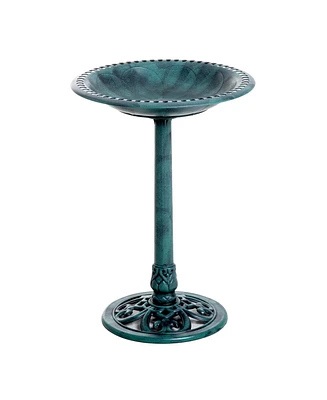 Outsunny 28" Outdoor Bird Bath Fountain Backyard Feeder Sd Ornaments