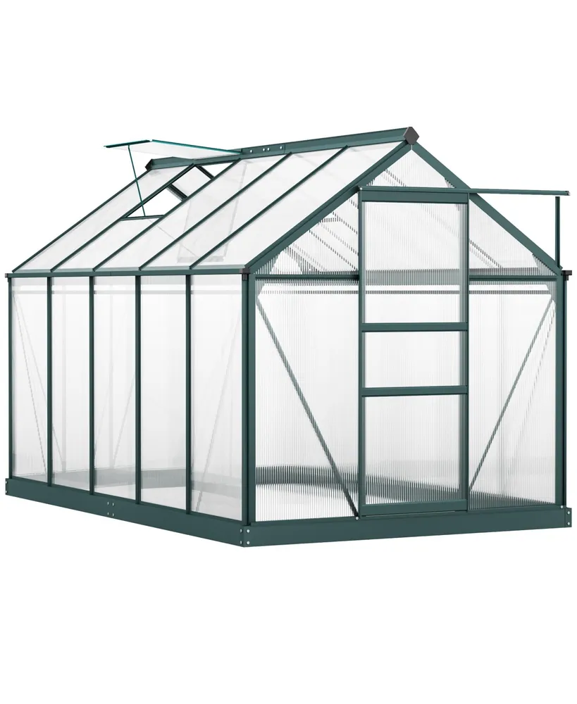 Outsunny 6' x 10' x 7' Large Polycarbonate Walk-in house,