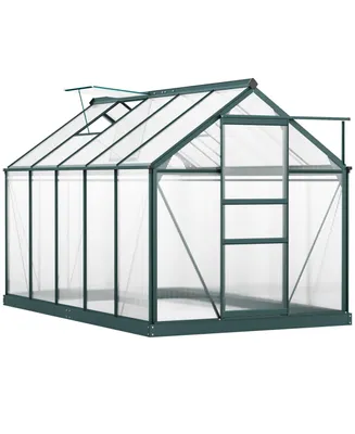 Outsunny 6' x 10' x 7' Large Polycarbonate Walk-in house,