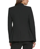 Dkny Petites Pick-Stitch Single-Button Blazer, Created for Macy's