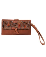 Lodis Women's Elia Python 2 in 1 Wristlet Wallet