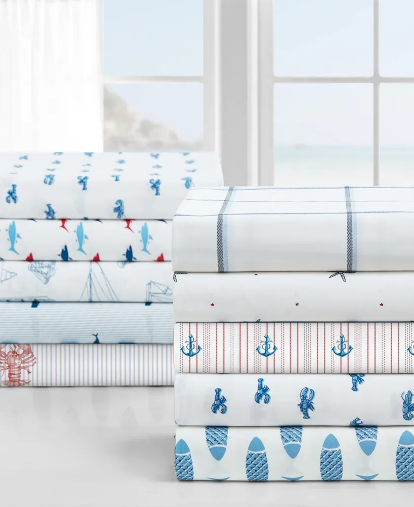 Nautica Whitewood Sail Cotton Percale 3-Piece Sheet Set