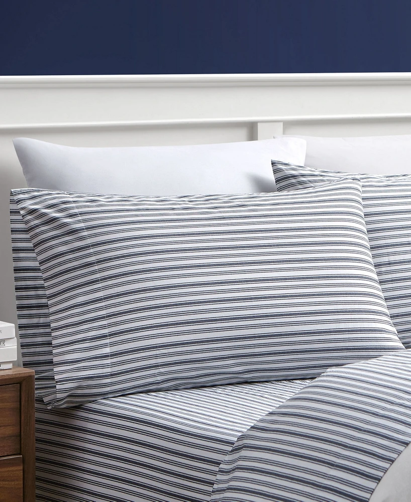 Nautica Coleridge Stripe Cotton Percale 3-Piece Sheet Set