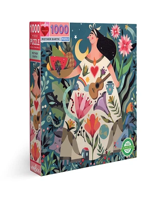 Eeboo Piece and Love Mother Earth 1000 Piece Square Adult Jigsaw Puzzle Set