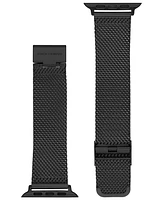 Vince Camuto Men's Gunmetal Gray Stainless Steel Mesh Bracelet Compatible with 42/44/45/Ultra/Ultra 2 Apple Watch