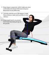 Folding Weight Bench Adjustable Sit-up Board Curved Decline Bench