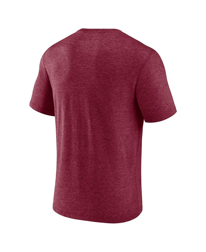 Men's Fanatics Heathered Burgundy Washington Commanders Sporting Chance T-shirt