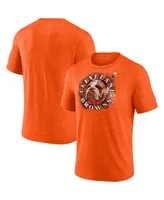 Men's Fanatics Heathered Orange Cleveland Browns Tri-Blend Sporting Chance T-shirt