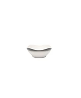 Mikasa Swirl Graphite Square 16 Piece Dinnerware Set, Service for 4