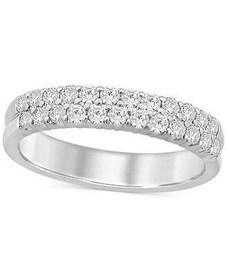 Diamond Double Row Band (1/2 ct. t.w.) 14k White Gold