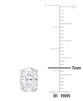 Macy's Oval Moissanite Stud Earrings 2 ct. t.w in Sterling Silver