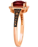 Le Vian Pomegranate Garnet (1-3/8 ct. t.w.) & Diamond (1/4 ct. t.w.) Ring in 14k Rose Gold