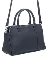 Mancini Women's Pebbled Jennifer Satchel Bag