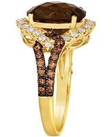 Le Vian Chocolate Quartz (4-1/5 ct. t.w.) & Diamond (1-7/8 ct. t.w.) Swirl Ring in 14k Gold
