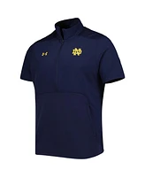 Men's Under Armour Navy Notre Dame Fighting Irish Motivate Half-Zip Jacket