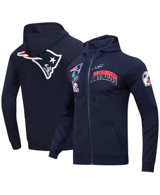 Men's Pro Standard Navy New England Patriots Hometown Full-Zip Hoodie