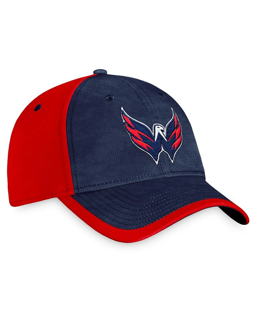 Men's Fanatics Navy, Red Washington Capitals Authentic Pro Rink Camo Flex Hat