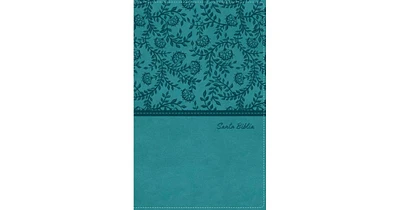 Biblia Reina-Valera 1960, Tierra Santa, Ultrafina letra grande, Leathersoft, Turquesa, con cierre by Vida
