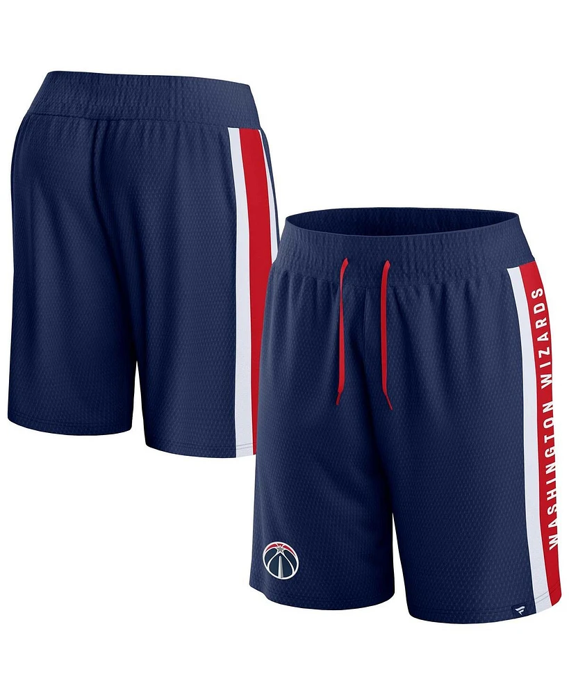 Men's Fanatics Navy Washington Wizards Referee Iconic Mesh Shorts