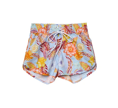 Snapper Rock Big Girls Toddler|Child Boho Tropical Sustainable Board Shorts