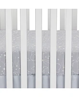 Lambs & Ivy Baby Disney Mickey Mouse Gray/Yellow Celestial Fitted Crib Sheet by