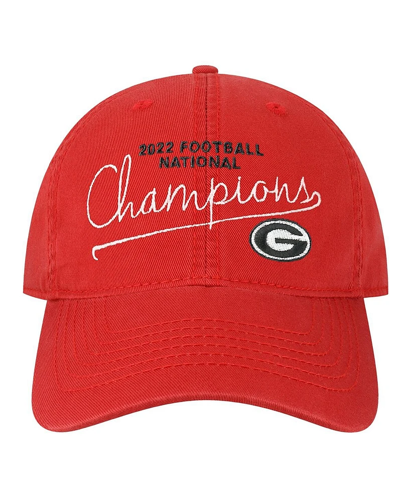 Men's Legacy Athletic Red Georgia Bulldogs College Football Playoff 2022 National Champions Adjustable Hat