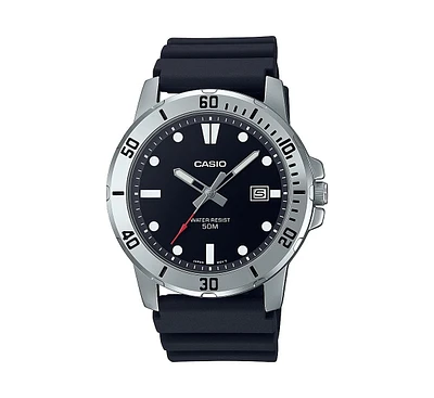Casio Men's Three-Hand Black Resin Watch 45mm