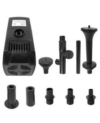Indoor/Outdoor Pond or Fountain Submersible Water Pump with Filter and 3 Spray Heads - 660 Gph - 120 Volts