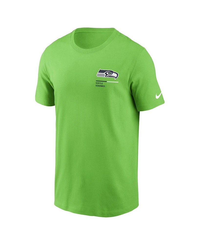 Men's Nike Neon Green Seattle Seahawks Team Incline T-shirt